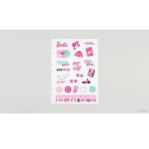 Folha De Adesivos Barbie Pink Grande Caderno Inteligente CIFA1028