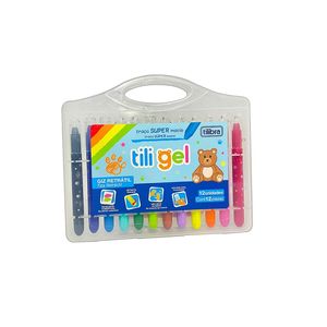 Giz Retrátil Tili Gel 12 Cores Tilibra