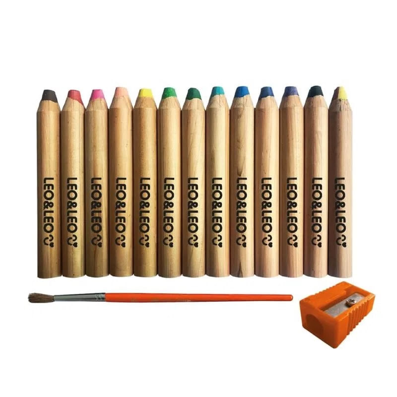 kit-lapis-de-cor-13-cores-jumbo-4-em-1-c-apontador-e-pincel-leo-leo