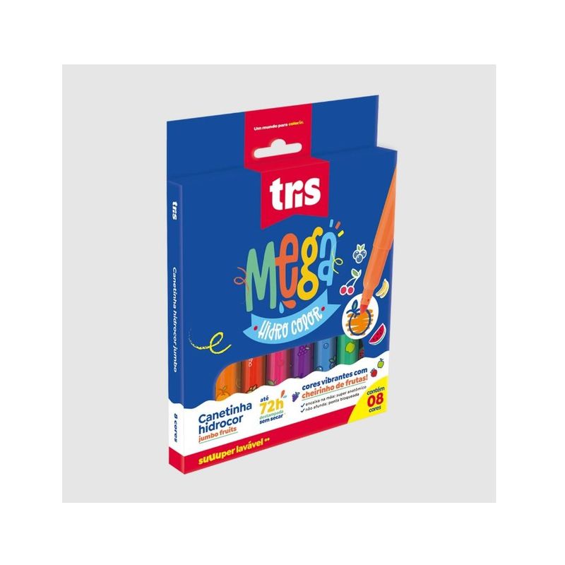 hidrocor-mega-hidro-color-tamanho-jumbo-fruits-8-cores-tris