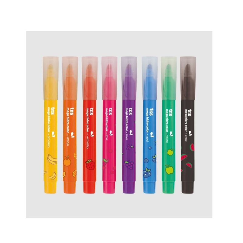 hidrocor-mega-hidro-color-tamanho-jumbo-fruits-8-cores-tris