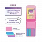 Notas-Autoadesivas---Marcador-De-Pagina-Flip-Holic-Forever-2000-Poly-C-5-Blocos-20Fls-Tris