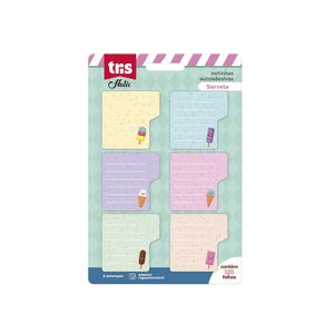 Notas Autoadesivas Sorvetes Holic Fofurice C/ 6 Blocos 20Fls Tris