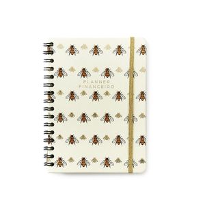 Planner Permanente Wire-O Melissa Financeiro A5 Favo De Abelhas Cicero