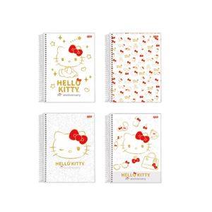 Caderno Espiral Universitário CD 80F Hello Kitty 50th Jandaia 01un