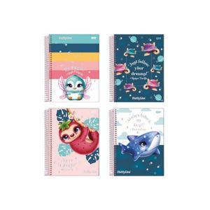 Caderno Espiral Universitário CD 80F Fluffy Jandaia 01un