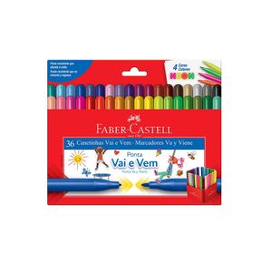 Canetinha Hidrográfica 36 Cores Vai E Vem Faber-Castell