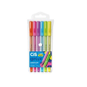 Caneta Gelyx 1.0mm 6 Cores Neon Cis