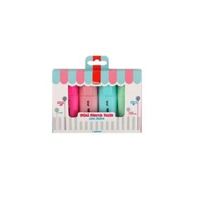 Marca Texto Cor Pastel Mini Cheiro Tutti Frutti C/ 4 Cores BRW CA2026