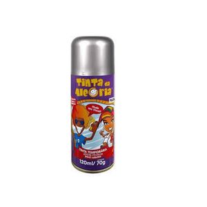 Tinta Da Alegria Para Cabelo Spray 120ml/70g Prata 01un