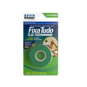 Fita Acrílica Dupla Face Interno 19mmx2m Transparente Fixa Tudo Tekbond