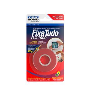 Fita Acrílica Dupla Face Externo 12mmx2m Fixa Tudo Tekbond