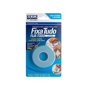 Fita Espuma Dupla Face 12mmx1,5m Fixa Tudo Tekbond