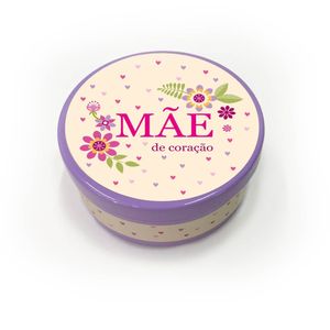 Lata Redonda 10cm Mãe De Coração Fina Ideia 5446