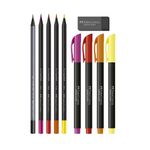 kit-lettering-supersoft-cores-quentes-10un-faber-castell