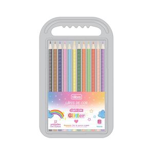 Lápis De Cor Corpo Com Glitter 12 Cores Tilibra