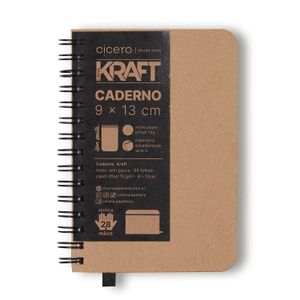 Caderno Kraft Sem Pauta 9x13cm Cicero