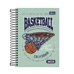 Agenda Espiral Diária 2025 11,7x16,4cm D+ Masculina Tilibra