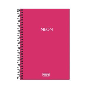 Caderno Espiral CP 1/4 Sem Pauta Neon Pink 80F Tilibra