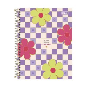 Caderno Espiral CD Colegial 1 Matéria Check Pop 80F Tilibra