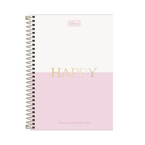 Caderno Espiral Capa Dura 1/4 Happy 80F Tilibra