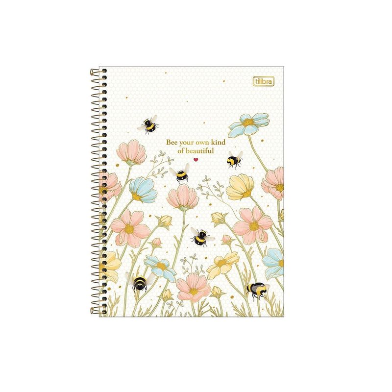 caderno-espiral-cd-universitario-1-materia-honey-bee-80f-tilibra