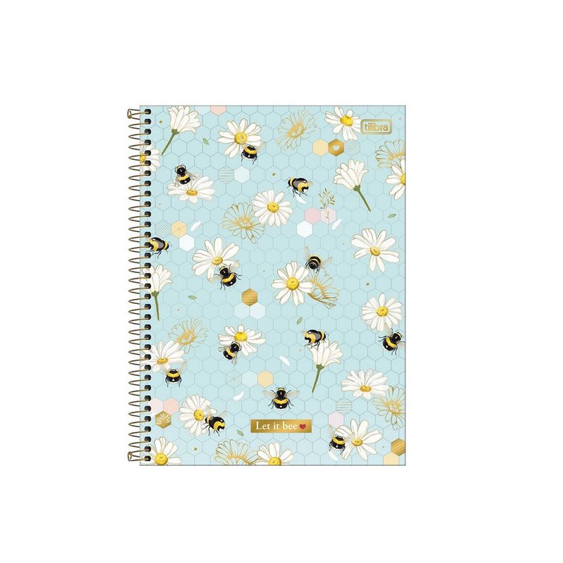caderno-espiral-cd-universitario-1-materia-honey-bee-80f-tilibra