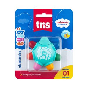 Giz Plástico Tuga 6 Cores Tris