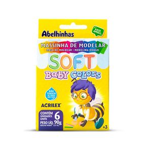 Massinha De Modelar Soft Baby Colors 6 Cores Acrilex