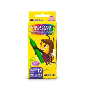 Giz De Cera Triangular 12 Cores Acrilex