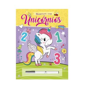 Livro Escreva E Apague Números Com Unicórnios Ciranda Cultural