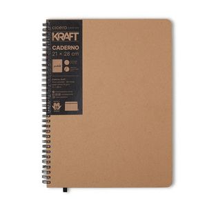Caderno Kraft 21x28cm Pautado Cicero