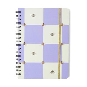 Caderno Espiral Colegial 80F Melissa Pautado Casa Das Abelhas Lilás Cicero