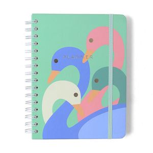 Planner Permanente Wire-O Lagoa Semanal Notas A5 Pedalinho Cicero