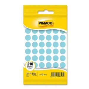 Etiqueta Adesiva Redonda TP-12AZP 12mm Azul Pastel Pimaco