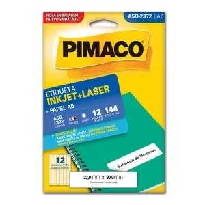 Etiqueta Adesiva A5Q-2372 22x90mm Branca Pimaco