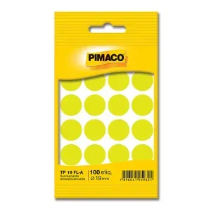 Etiqueta Adesiva TP-19FL-A Amarelo Fluorescente Pimaco