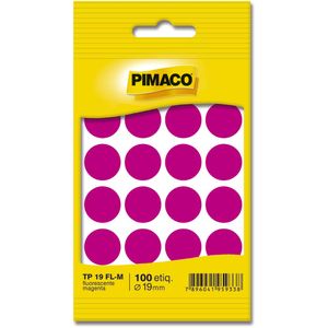 Etiqueta Adesiva Redonda Tp-19fl-M 19mm Rosa Pimaco