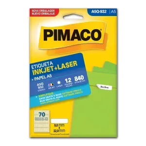 Etiqueta Adesiva A5Q-932 9x32mm Branca Pimaco