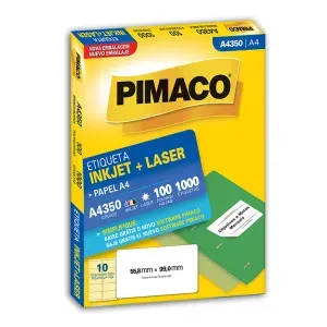 Etiqueta Adesiva A4350 55,88x99,0mm Branca Pimaco