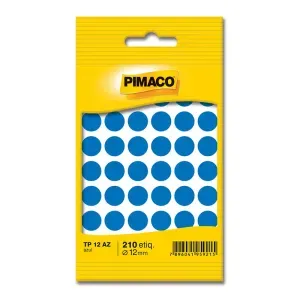 Etiqueta Adesiva Redonda Tp-12az 12mm Azul Pimaco