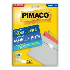 Etiqueta Adesiva A4249 15,0x26,0mm Branca Pimaco