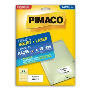 Etiqueta Adesiva A4255 31,0x63,5mm Branca Pimaco
