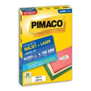 Etiqueta Adesiva A4356 25,4x63,5mm Branca Pimaco