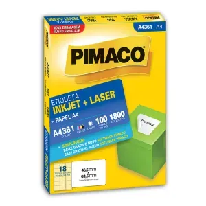 Etiqueta Adesiva A4361 46,5x63,5mm Branca Pimaco