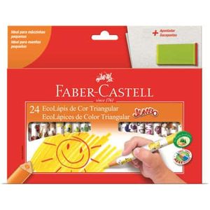 Lápis De Cor Jumbo Triangular 24 Cores Faber-Castell