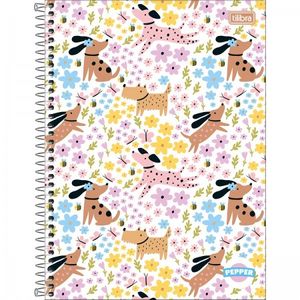 Caderno Espiral Capa Dura Universitário 1 Matéria Pepper Feminino 80F Tilibra
