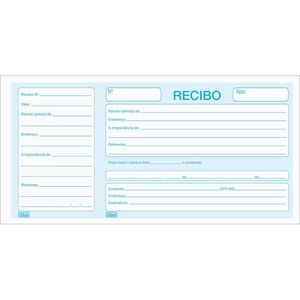 Recibo Comercial Com Canhoto 50 Folhas Tilibra – 20un