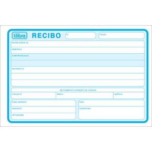 Recibo Comercial Sem Canhoto Grande 50 Folhas Tilibra - 10un