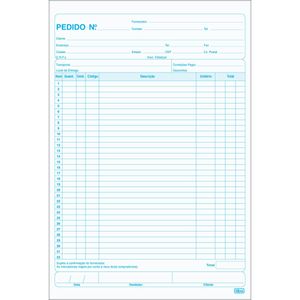 Talão De Pedido 1/18 Médio 50 Folhas Tilibra 20un